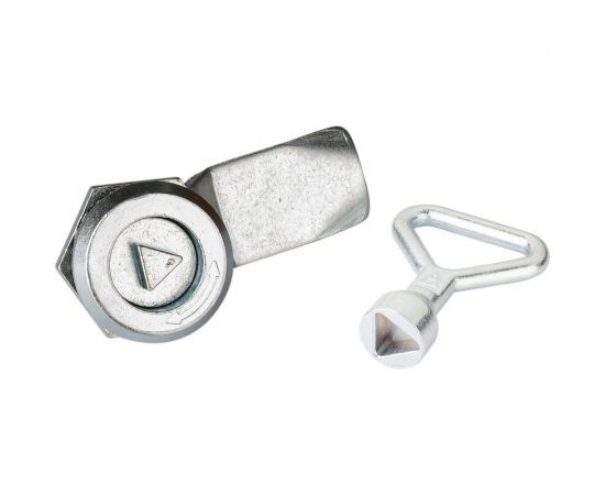 Замок под трехгранный ключ ТРИЗАМ цинк, d-9 мм, с ригелем и ключом ЗЧВ.М.2.79.1066.КМ TRZ0051 