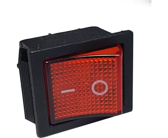 Клавиша Nord-Yada 250V 16А красная с подсветкой (4контакта) ON-OFF (2шт в упаковке) 905460 