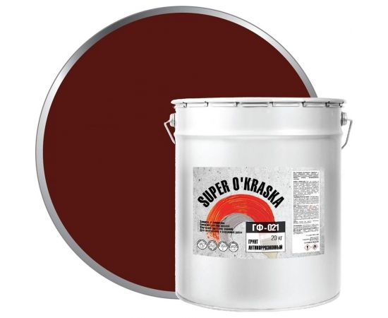 Грунт super maler ГФ-021 красно-коричневый 20кг Лк-00005636 