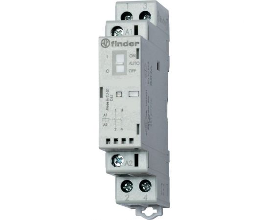 Модульный контактор Finder 1 no + 1 nc, мех. инд. + светодиод контакты Agsno2, 223202304520 