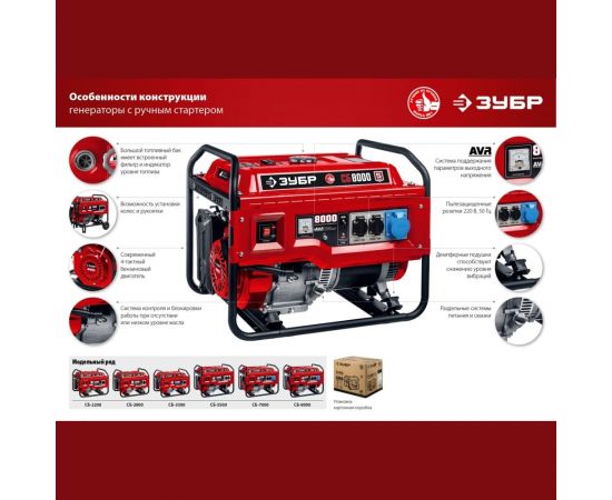 Бензиновый генератор ЗУБР 2800 Вт СБ-2800 – изображение 20