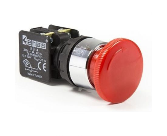 Аварийная кнопка Emas Грибок 1НО+1НЗ KB14E – изображение 2