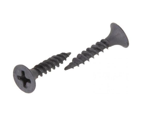 Саморезы с потайной головкой и частой резьбой Профикреп оксидир пакет, 3,5х19 22 шт 111992 – изображение 2