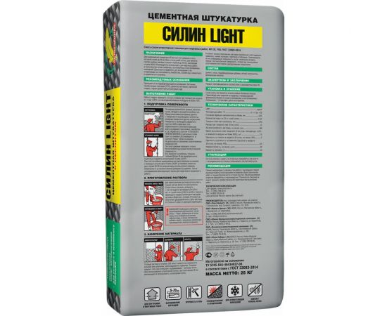 Цементная штукатурка UNIS СИЛИН LIGHT 25 кг 4607005183248 – изображение 2