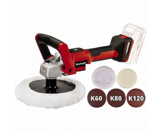 Полировальная машина Einhell PXC CE-CP 18/180 Li E-Solo 2093320 – изображение 2