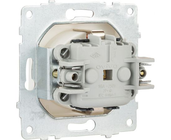 Механизм розетки OVIVO с заземлением, крем, 600-000302-217 – изображение 2