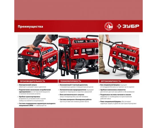Бензиновый генератор ЗУБР 2800 Вт СБ-2800 – изображение 21