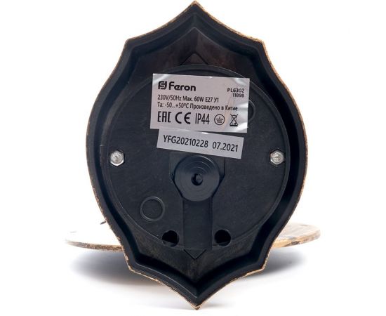 Садово-парковый светильник FERON 60W 230V E27 IP44 черное золото, PL6302 11898 – изображение 3