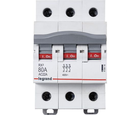 Выключатель-разъединитель Legrand RX3 80А 3П 419414 – изображение 3