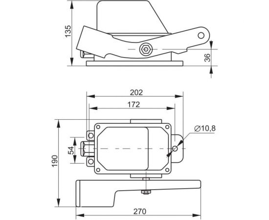 Концевой выключатель IEK КУ-703 У1, рычаг с грузом, 10А, IP44, 2 эл. цепи KV-1-703-1 – изображение 3