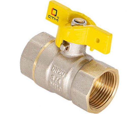 Шаровой кран для газа СТМ ГАЗ 3/4"", г/г, бабочка CGFFB034 – изображение 3