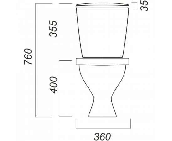 Унитаз-компакт SANITA ЭТАЛОН ЭКОНОМ 00000055374 ETLSACC01090113 – изображение 4