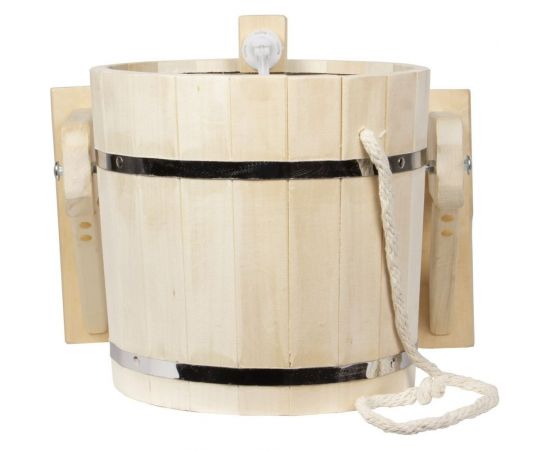 Обливное устройство Банная линия Русский душ 15 л, с переливом, с нержавеющей вставкой, липа 12-469 – изображение 4