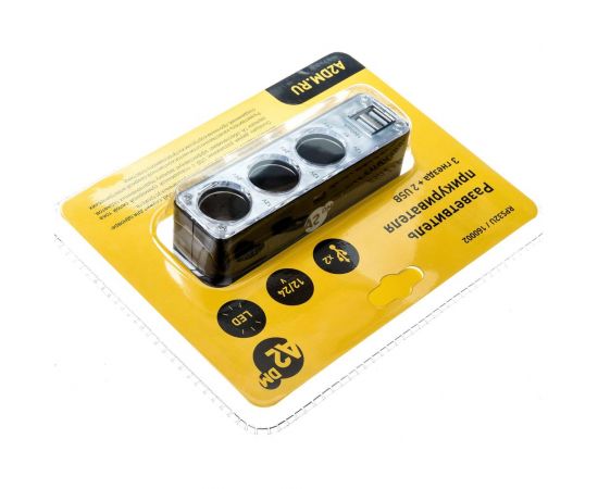 Разветвитель прикуривателя A2DM 021 3 выхода + 2 USB, 12/24 В 160002 – изображение 4