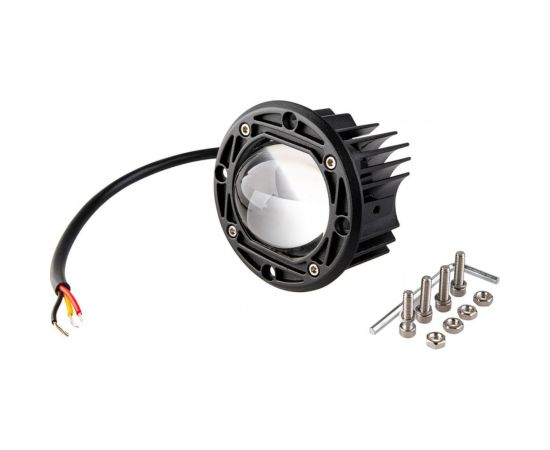 Светодиодная фара SKYWAY off road круглая 12v/24v, 15w, 6000k/3000k, 2 диода, дальний свет S07201128 