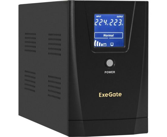 Источник бесперебойного питания ExeGate SpecialPro Smart LLB-2000.LCD.AVR.4C13.RJ.USB 2000VA/1200W, 4C13,RJ45/11,USB, металлический корпус, Black 292631 