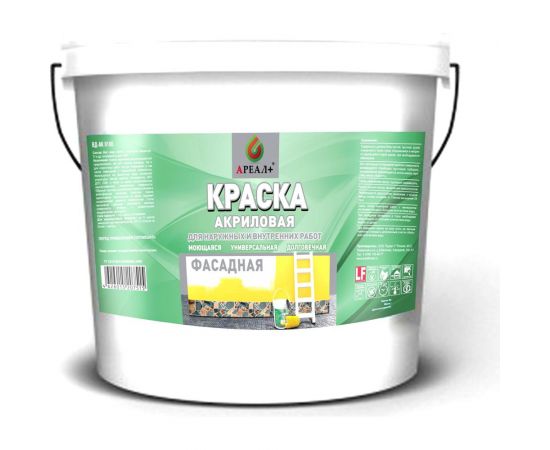 Фасадная краска Ареал+ ВД-АК 0106 ведро 40 кг А-014 