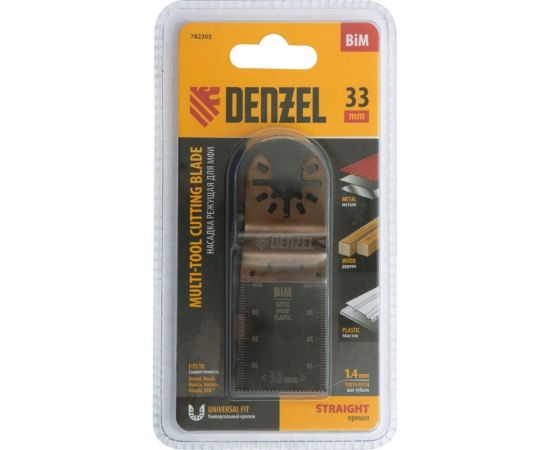 Насадка режущая пазовая прямая BiM по металлу и дереву 33x1.4 мм для МФИ Denzel 782305 