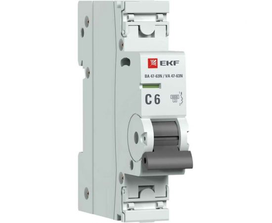 Автоматический выключатель EKF 1P 6А (C) 6кА ВА 47-63N PROxima M636106C 