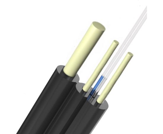 Оптический внешний кабель Netlink NL-OK-FTTH-4A-А2 (4 волокно с доп. стеклопрутком) УТ000004884 