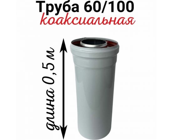 Труба коаксиальная Прок (0.5 м; 60/100 мм) ПР000798 – изображение 2
