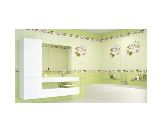 Панель ПВХ КронаПласт Unique яблоневый цвет зеленый фон, 2 шт. 00-00023750 – изображение 2