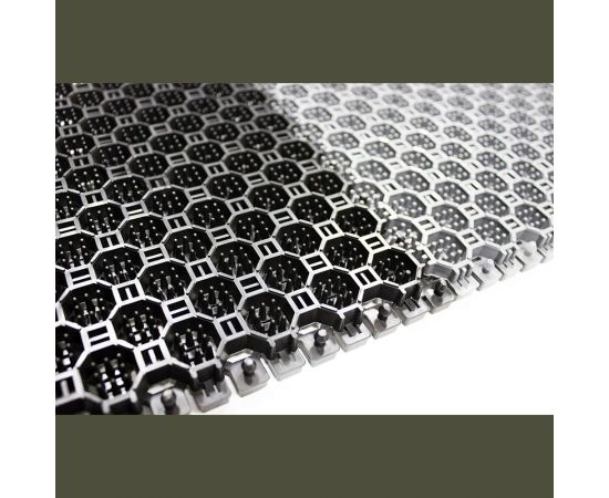 Уникальное двустороннее модульное грязезащитное покрытие для входных групп ПластФактор OPTIMA 16 DUOS Ral 9005 6 шт 4630027111616 – изображение 2