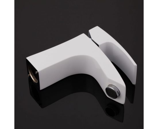 Смеситель для умывальника Gappo 35к G1007-7 литой, п/гайку, белый, хром 543683 – изображение 3