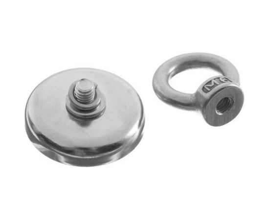 Неодимовый магнит с петлёй для авто Cartage диаметр 36 мм, сцепление 41 кг 5180107 – изображение 3