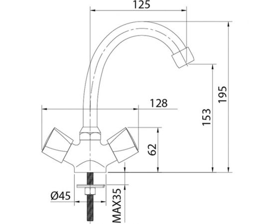 Смеситель для умывальника Milardo Tring TRISB00M01 – изображение 3