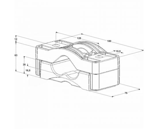 Кабельный хомут для крепления кабеля треугольником Dutchclamp диаметр 27...38 мм Triple-27-38 – изображение 3