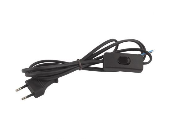 Шнур для бра ЭРА UX-ШВВП-S-1,8m-B с выключателем, 1,8 м, ШВВП, 2x0,5мм2, черный Б0044072 – изображение 4