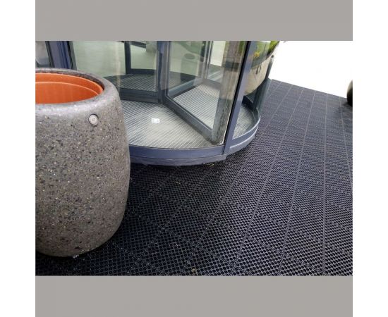 Уникальное двустороннее модульное грязезащитное покрытие для входных групп ПластФактор OPTIMA 16 DUOS Ral 9005 6 шт 4630027111616 – изображение 4