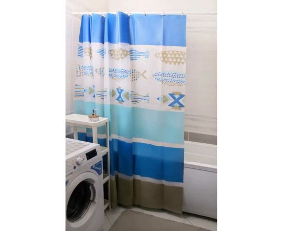 Занавеска для ванной комнаты MY SPACE FISHES 240x200cm PEVA PV180180003 – изображение 4