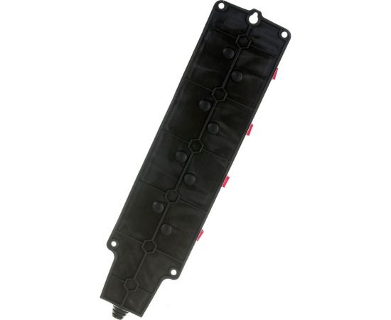 Штепсельная колодка NE-AD 4-гнезда с крышкой, с заземлением, 16А, IP54 (каучук), Красный 4124 – изображение 4