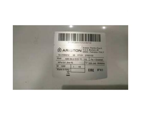 Электрический накопительный водонагреватель Ariston ABS BLU EVO RS 15U – изображение 5
