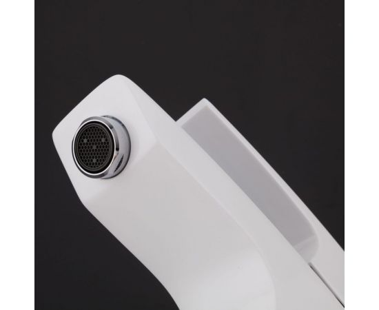 Смеситель для умывальника Gappo 35к G1007-7 литой, п/гайку, белый, хром 543683 – изображение 5