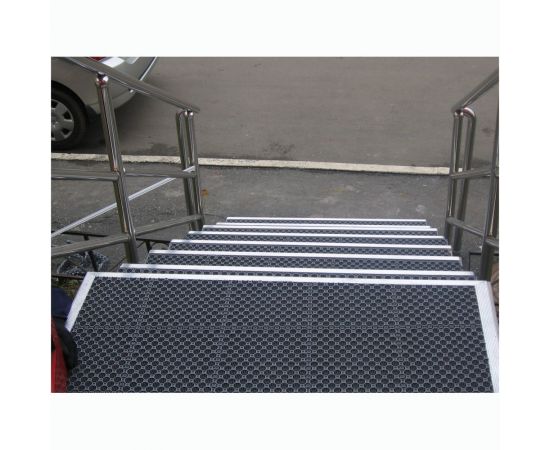 Уникальное двустороннее модульное грязезащитное покрытие для входных групп ПластФактор OPTIMA 16 DUOS Ral 9005 6 шт 4630027111616 – изображение 5