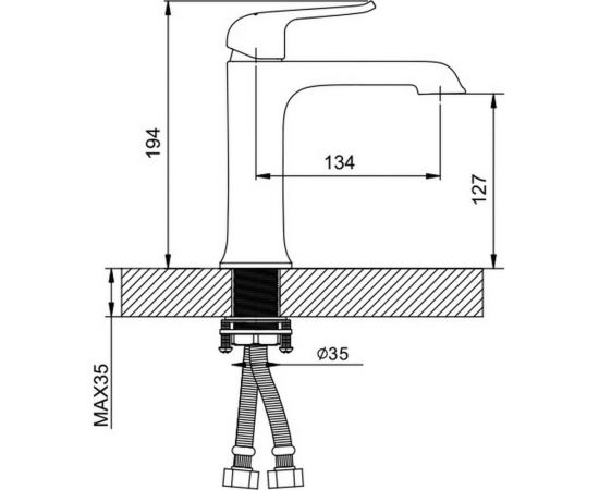 Смеситель для умывальника Gappo 35к G1050 черный 543198 – изображение 5