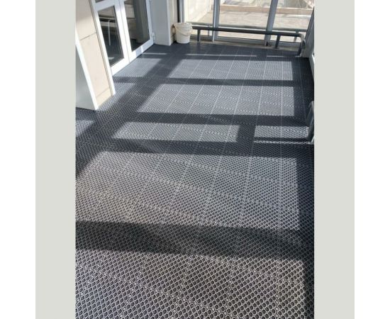 Уникальное двустороннее модульное грязезащитное покрытие для входных групп ПластФактор OPTIMA 16 DUOS Ral 9005 6 шт 4630027111616 – изображение 6