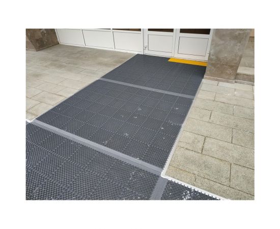 Уникальное двустороннее модульное грязезащитное покрытие для входных групп ПластФактор OPTIMA 16 DUOS Ral 9005 6 шт 4630027111616 – изображение 7