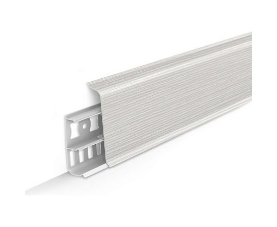 Напольный плинтус DECONIKA (85 мм; 2,2 м; 255 ясень бьянко; 1 шт.) Д-П85 255 ЯСН БНК 