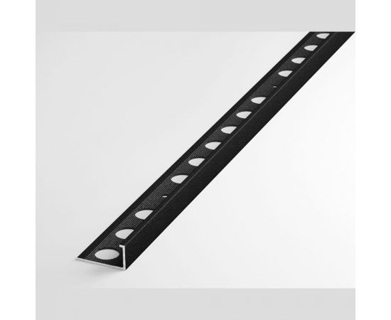 Профиль окантовочный L-образный алюминиевый ЛУКА 10 мм, 2,7 м, порошковое покрытие, Черный УТ000013592 