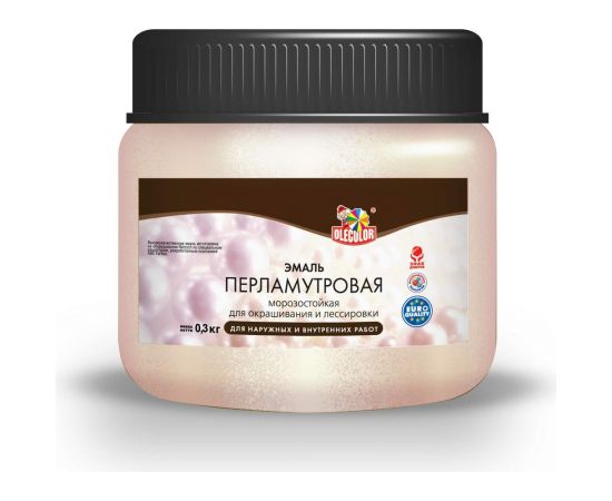 Акриловая эмаль OLECOLOR перламутровая, универсальная, хамелеон, 0.3 кг 4300006110 