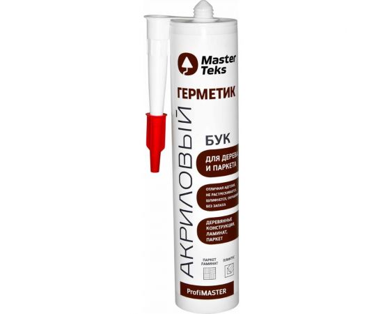 Герметик MASTERTEKS PROFMASTER акрил. для дерева и паркета бук 290 мл 12 53357 
