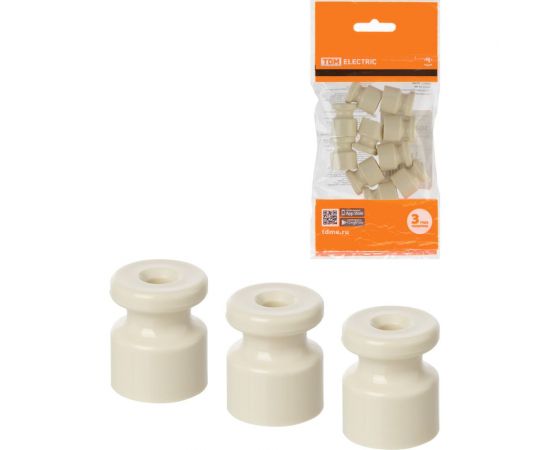 Изолятор TDM пластиковый, слоновая кость,10 штук SQ2804-0003 