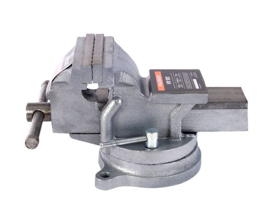 Тиски PATRIOT слесарные поворотные VR 100, ширина губок 100 мм, рабочий ход 75 мм 770000005 