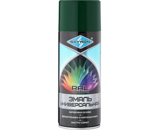 Универсальная акриловая эмаль SKYRON зеленый мох RAL6005 SR-16005 