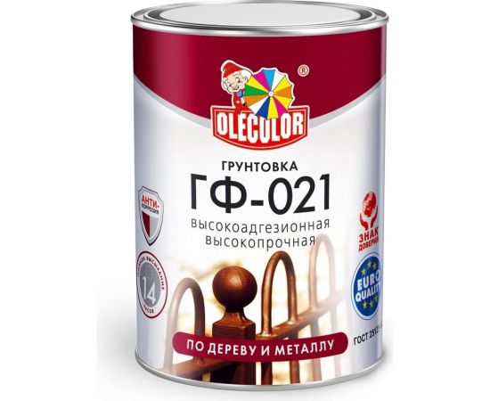 Грунтовка OLECOLOR ГФ-021 серый, 1 кг 4300003711 