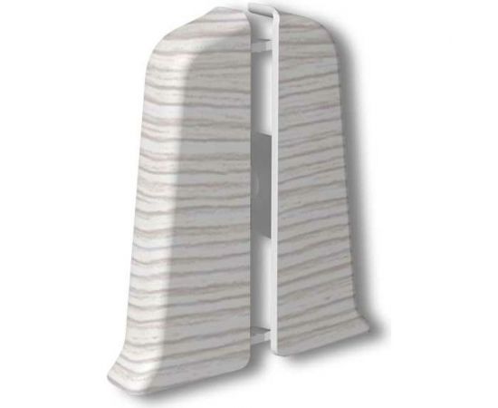 Торцевые заглушки для плинтуса DECONIKA (55 мм; 255 Ясень бьянко; 2 шт.) Д-П55-Тп-Ф1 255 ЯСН БНК 